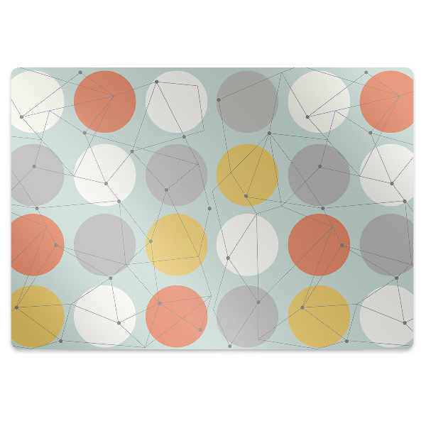 Office chair mat geometric pattern