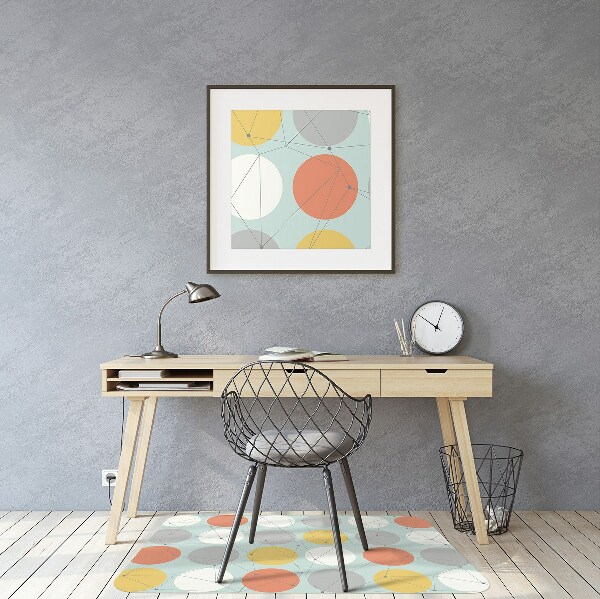 Office chair mat geometric pattern