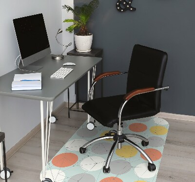 Office chair mat geometric pattern