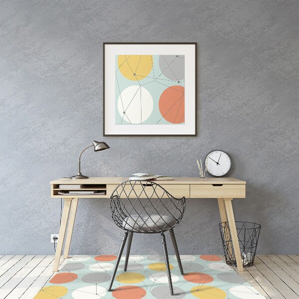 Office chair mat geometric pattern