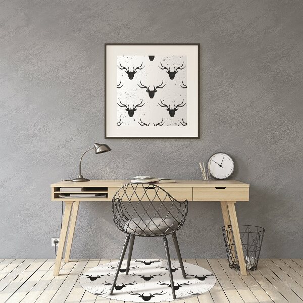 Desk chair mat deer head