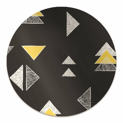 Office chair mat drawn triangles