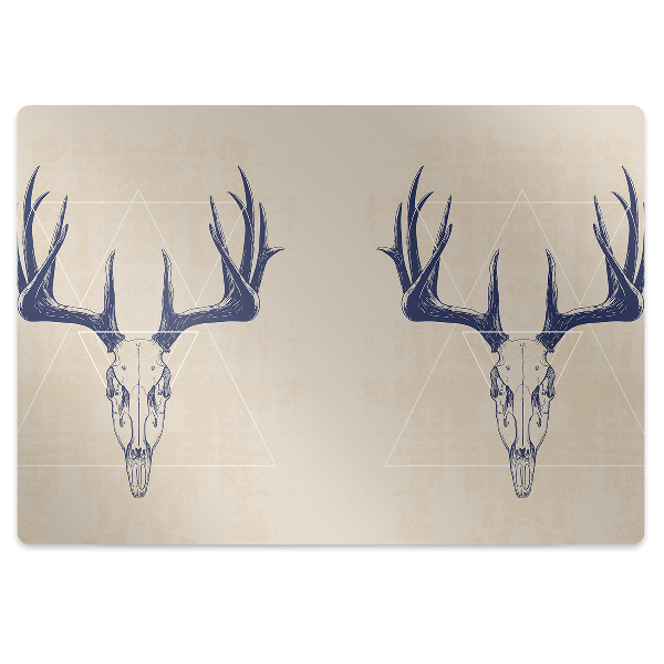 Office chair mat deer skull