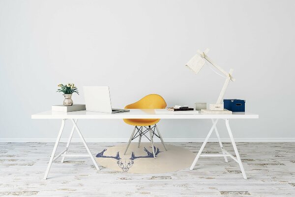 Office chair mat deer skull