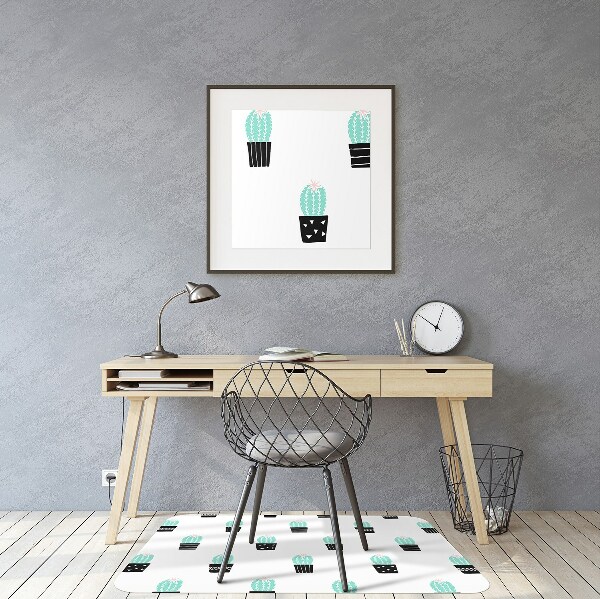 Office chair mat cacti