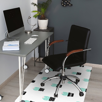 Office chair mat cacti