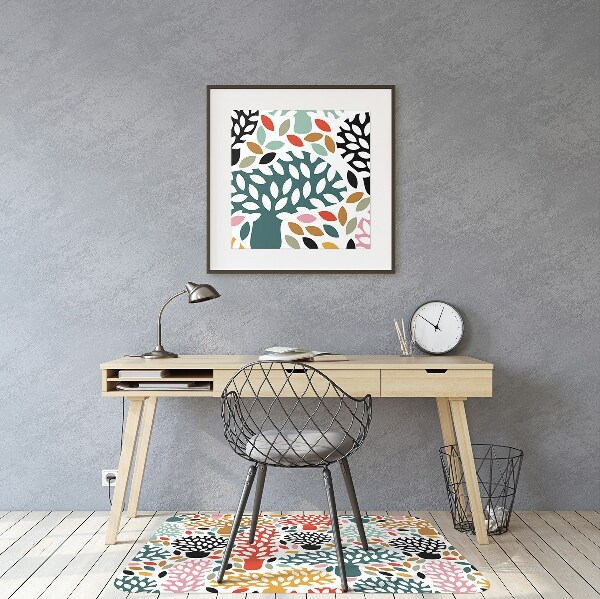 Desk chair mat Doodle tree