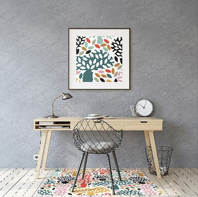 Desk chair mat Doodle tree
