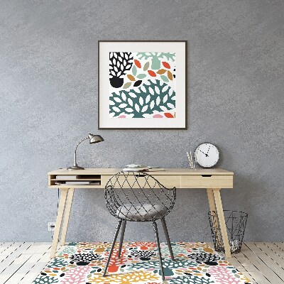 Desk chair mat Doodle tree