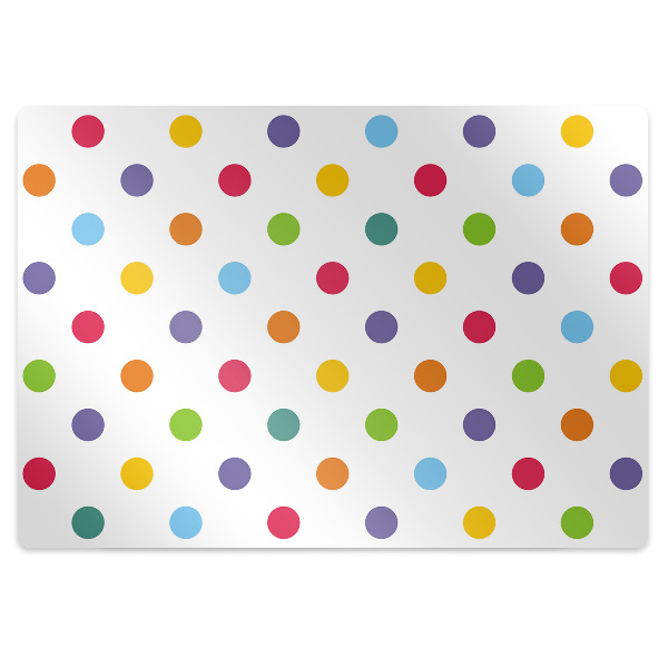 Office chair mat colored dots