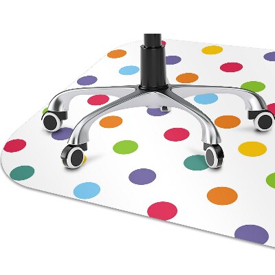 Office chair mat colored dots