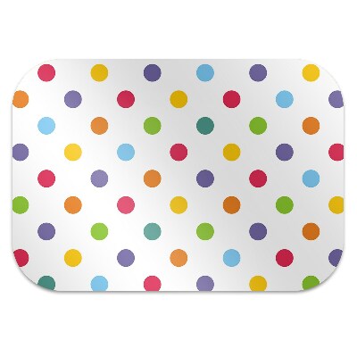 Office chair mat colored dots