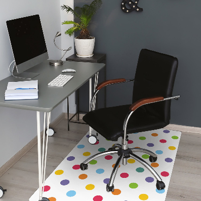 Office chair mat colored dots