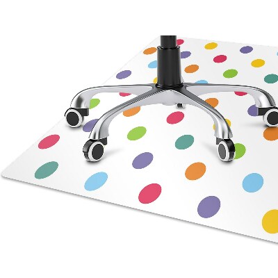 Office chair mat colored dots