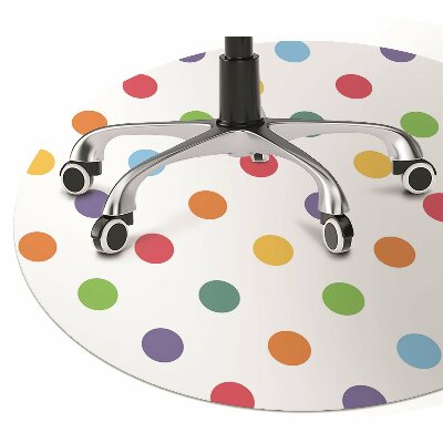 Office chair mat colored dots