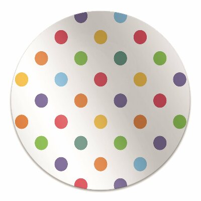 Office chair mat colored dots