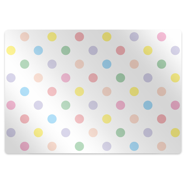 Office chair mat colorful dots