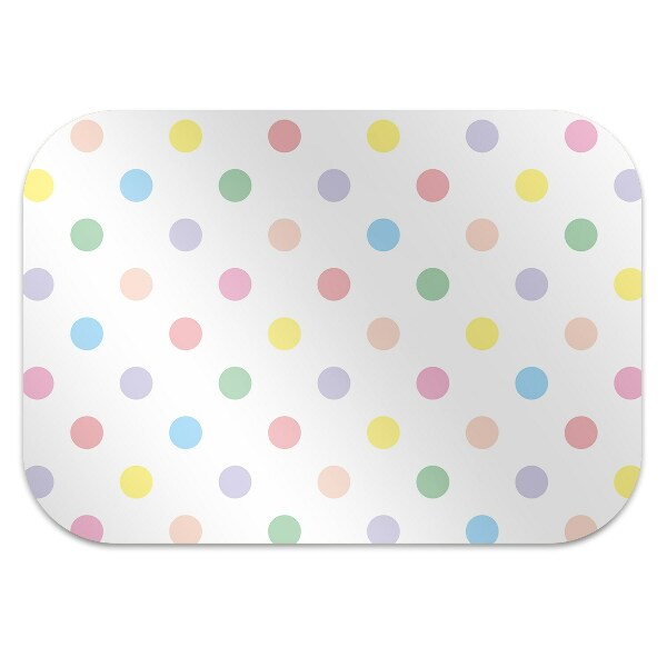 Office chair mat colorful dots