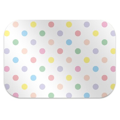 Office chair mat colorful dots