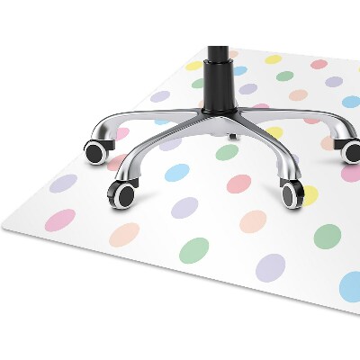 Office chair mat colorful dots