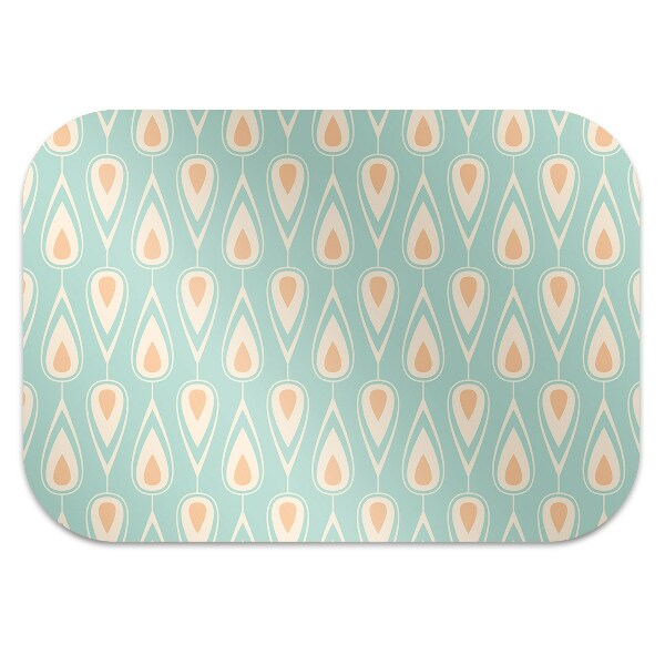 Office chair floor protector retro pattern
