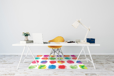 Office chair mat painted dots