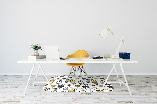 Office chair mat Graffiti crown