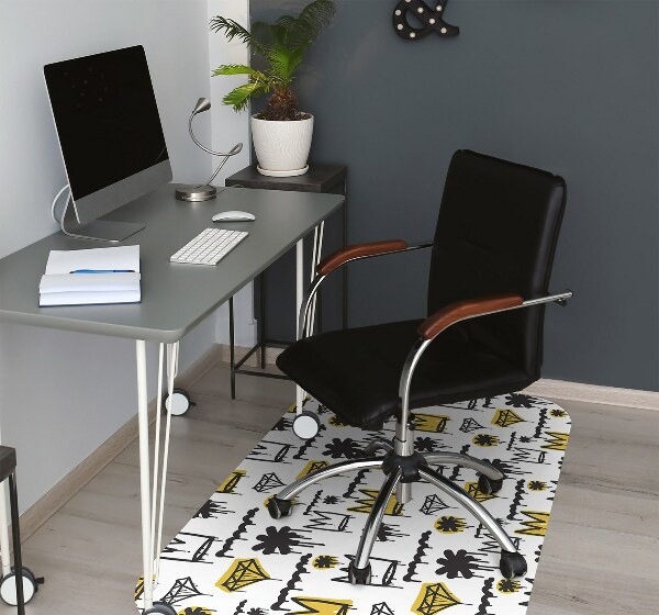 Office chair mat Graffiti crown
