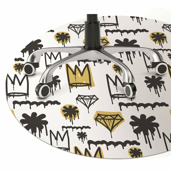 Office chair mat Graffiti crown
