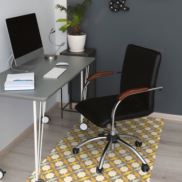 Computer chair mat vintage pattern