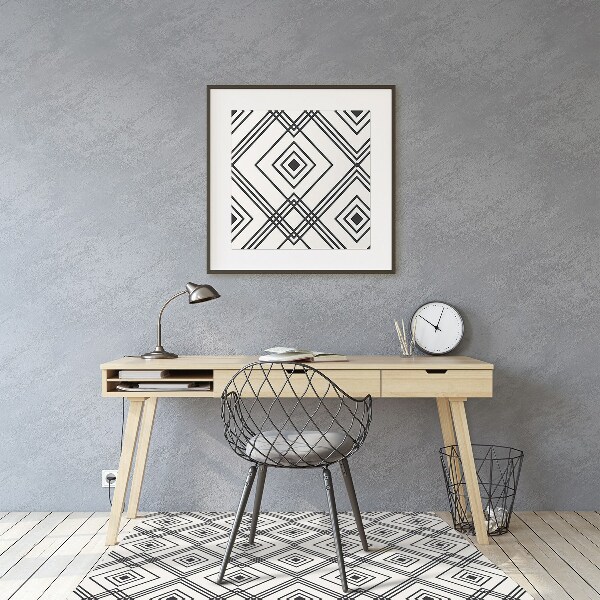 Chair mat geometric illusion