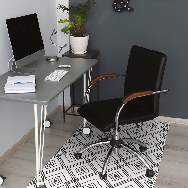 Chair mat geometric illusion