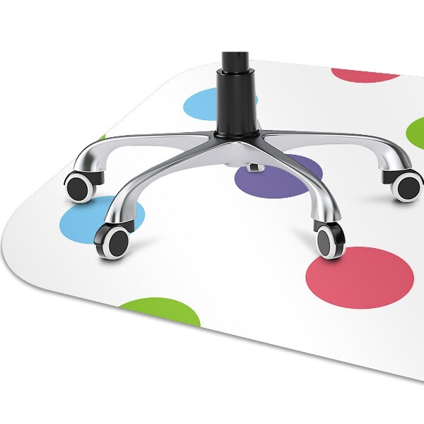 Office chair mat colored dots