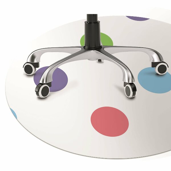 Office chair mat colored dots