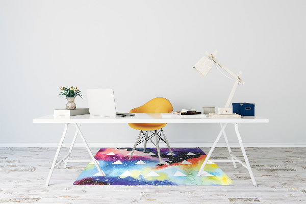 Office chair floor protector space triangles
