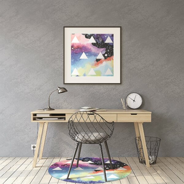 Office chair floor protector space triangles