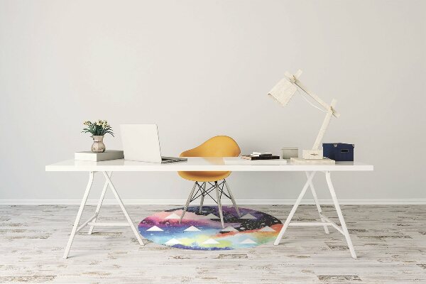 Office chair floor protector space triangles