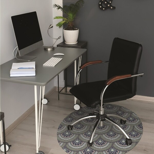 Computer chair mat ornate