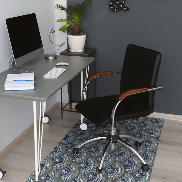 Computer chair mat ornate