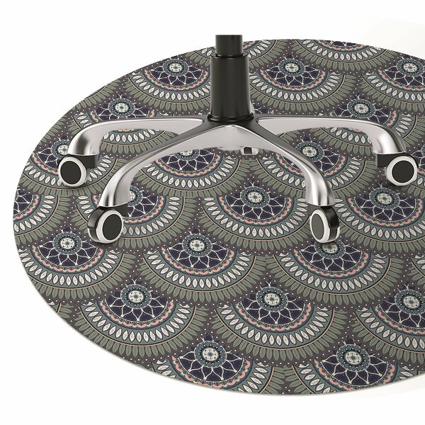 Computer chair mat ornate