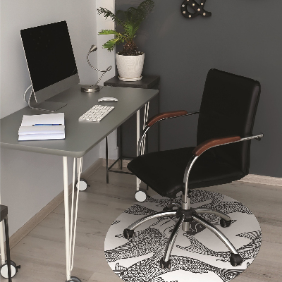 Office chair mat Koi fish
