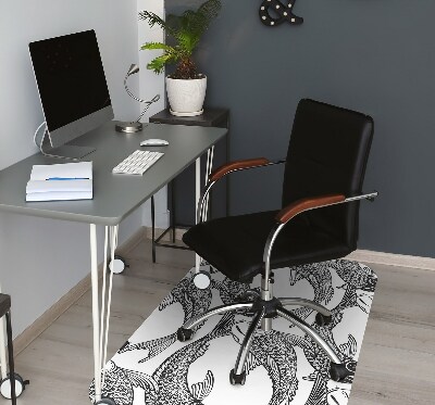 Office chair mat Koi fish