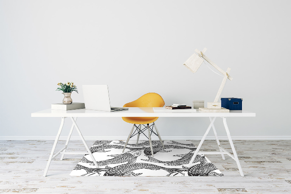 Office chair mat Koi fish