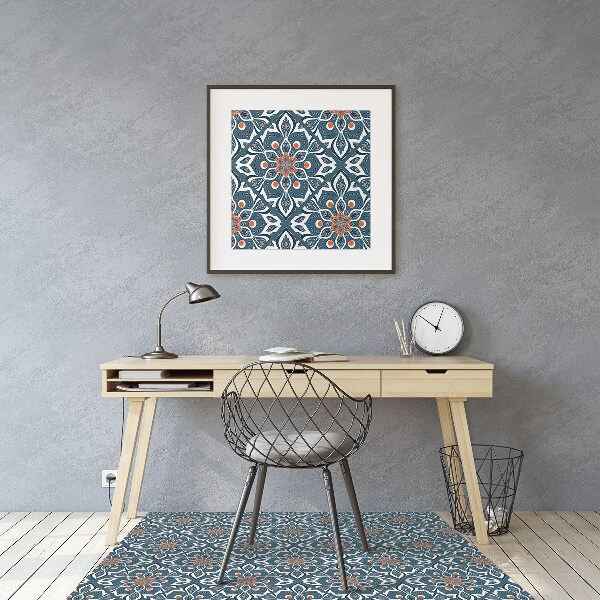 Computer chair mat mandala pattern