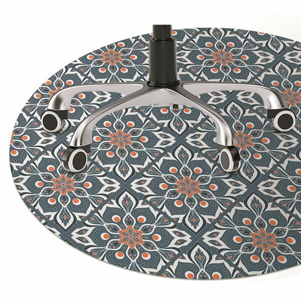 Computer chair mat mandala pattern