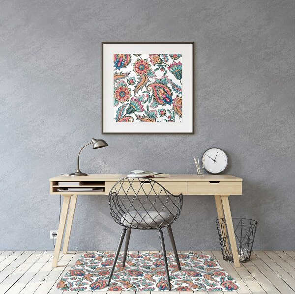 Office chair mat flowers