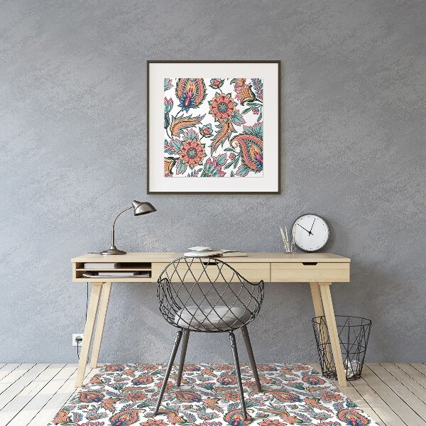 Office chair mat flowers