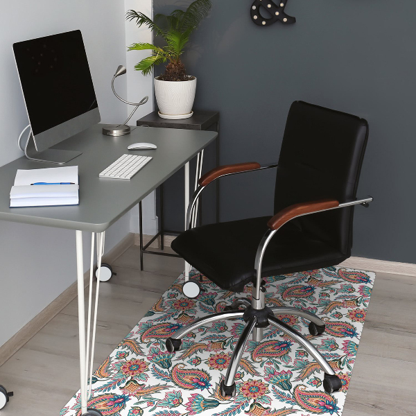 Office chair mat flowers