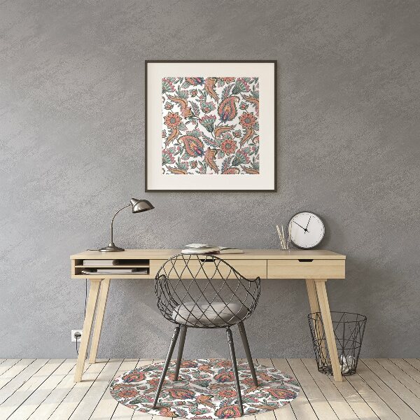 Office chair mat flowers