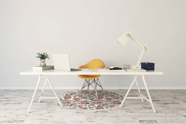 Office chair mat flowers